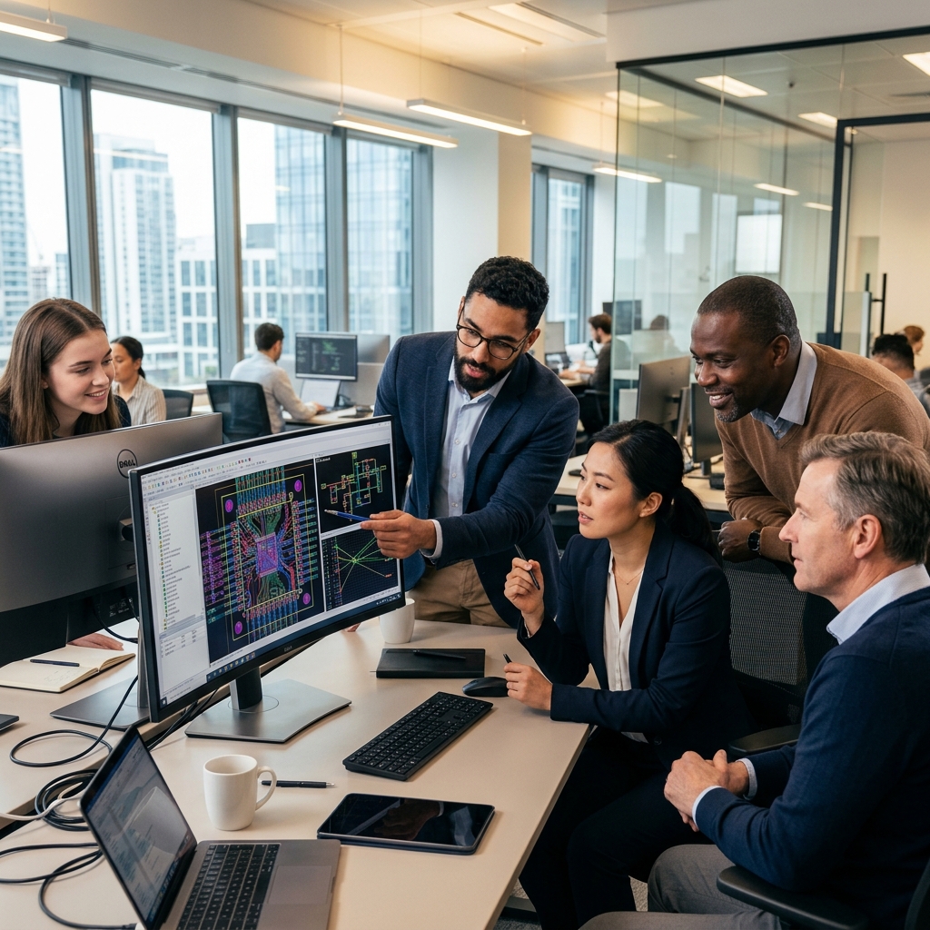 Vedamsemi Engineering Team Collaborating